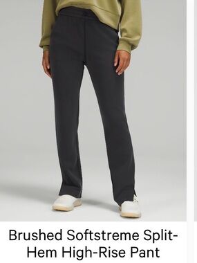 Lululemon Brushed Softstreme Split Hem High Rise Pants